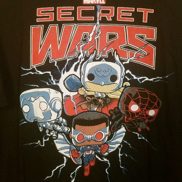 SECRET WARS Shirt 2XL Short Sleeve Funko Marvel B4 - Picture 2 of 7